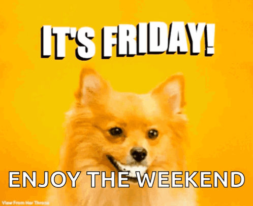 Its Friday Enjoy Your Weekend Dog GIF