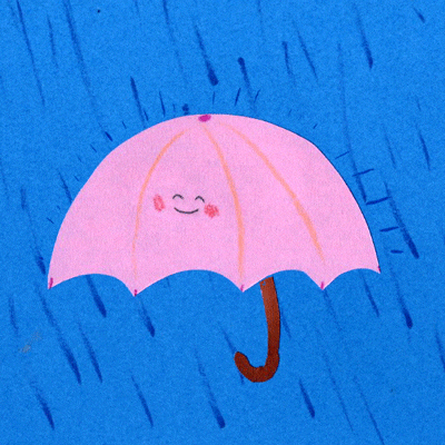 Its Gonna Rain Umbrella Is Happy GIF