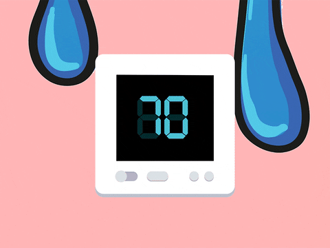 Its Hot Thermostat 110 Degrees Danger Alert GIF