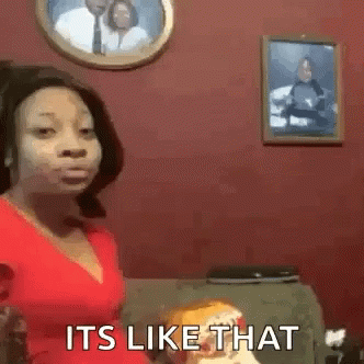 Its Like That Girl In Red Eating Meme GIF