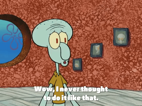 Its Like That Squidward Shaking His Head GIF