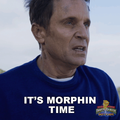 Its Morphin Time Blue Ranger GIF