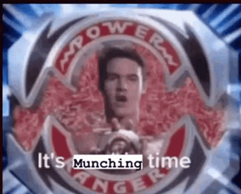 Its Morphin Time Power Ranger Munching GIF