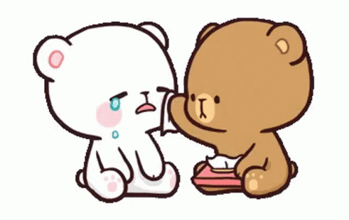 Its Okay Brown Bear Wipe White Bear Tears GIF