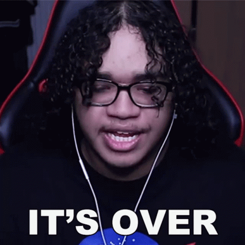 Its Over Curly Man GIF