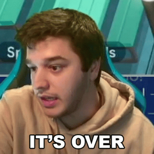 Its Over Man In A Beige Hoodie Jacket GIF
