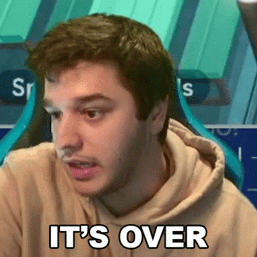 Its Over Man In A Beige Hoodie Jacket GIF
