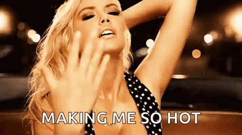 Its So Hot Blonde Woman GIF
