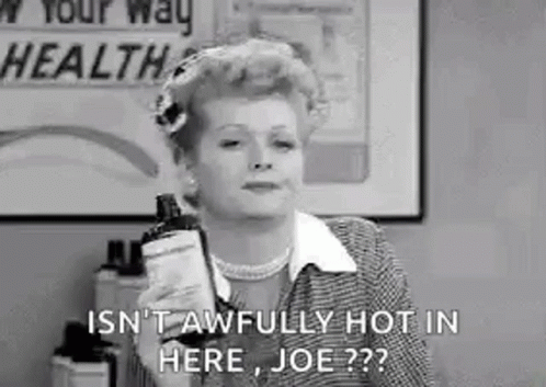 Its So Hot Lucille Ball GIF
