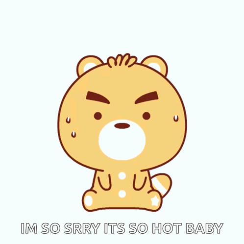 Its So Hot Melting Bear GIF