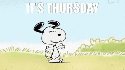 Its Thursday Happy Snoopy GIF