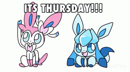 Its Thursday Sylveon And Glaceon GIF