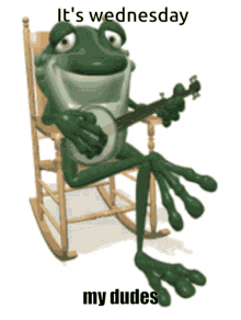 Its Wednesday My Dudes Frog Playing Guitar Animation GIF