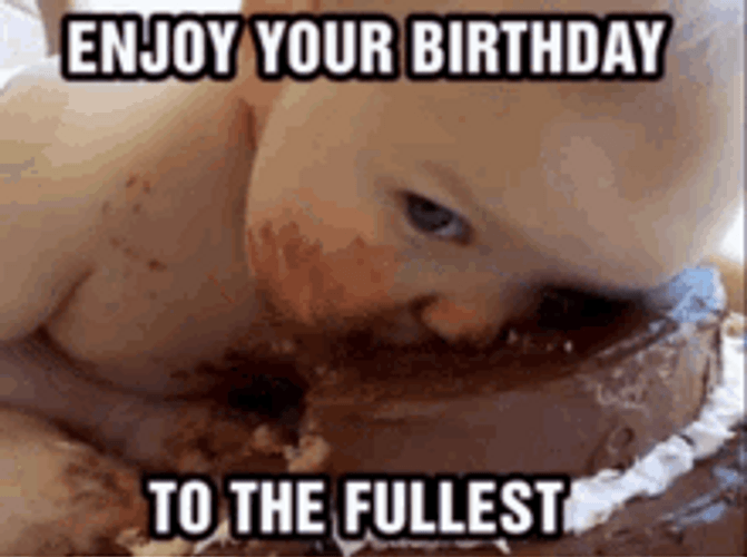 Its Your Birthday Baby Boy's Chocolate Cake GIF