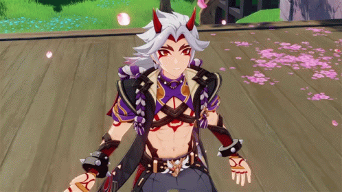 Itto Unleashing Power Genshin Impact GIF