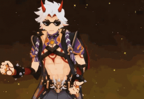Arataki Itto Dancing Genshin Impact GIF