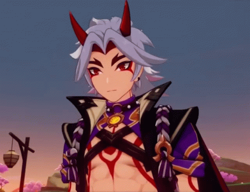 Disappointed Arataki Itto Eyes Roll GIF