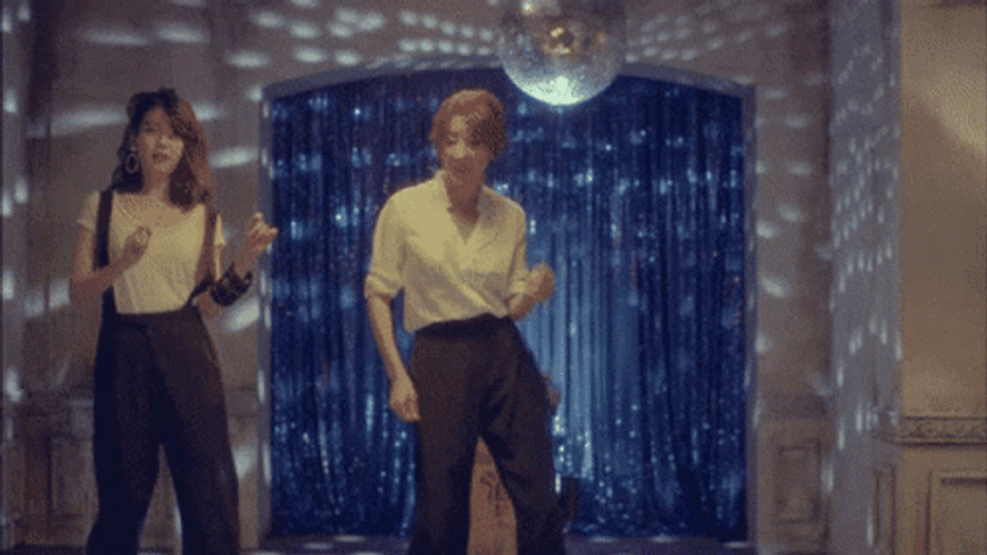 IU And Kim Wan Sun Groovy Dance GIF