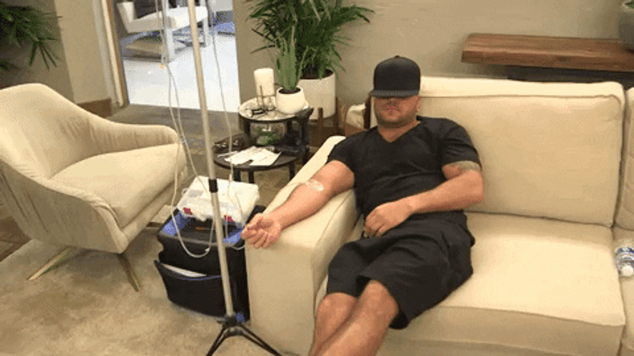 Iv Drip In Patient's Arm GIF