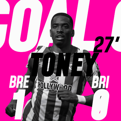 Ivan Toney Brentford Score Card GIF