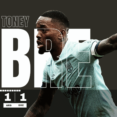 Ivan Toney Brentford Tie Score Graphics Art GIF