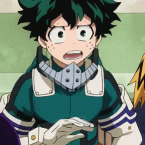 Izuku Midoriya Talking Alone GIF