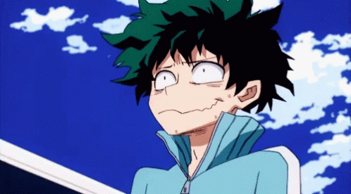 Izuku Midoriya Pat His Cheeks GIF