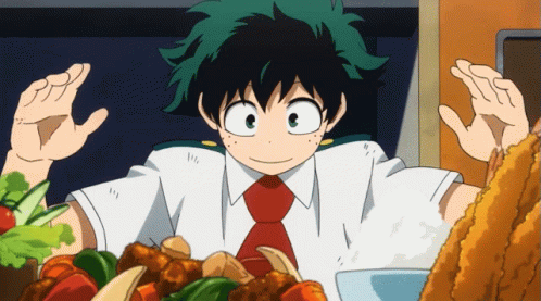 Izuku Midoriya Pray Before Meal GIF