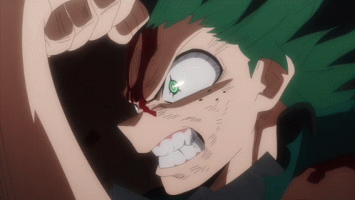 Izuku Midoriya Shouting On Battle Fight GIF