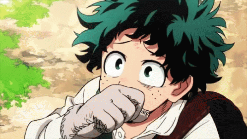 Izuku Midoriya Rubbing His Nose GIF
