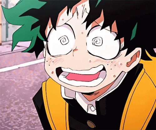 Scared Face Of Izuku Midoriya GIF