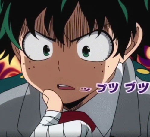 Izuku Midoriya Words Coming Out On His Mouth GIF