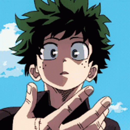 Izuku Midoriya Look At His Hands GIF
