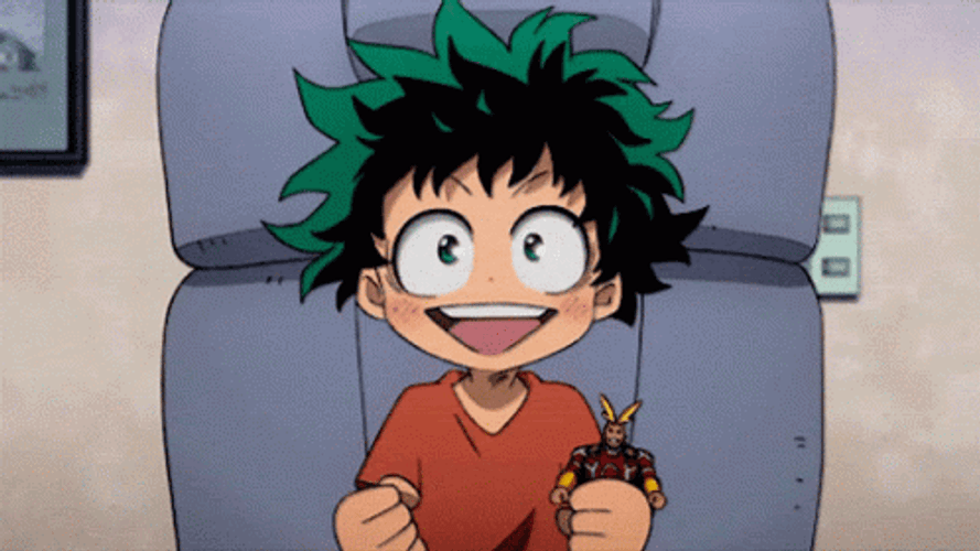 Izuku Midoriya Happy Watching GIF
