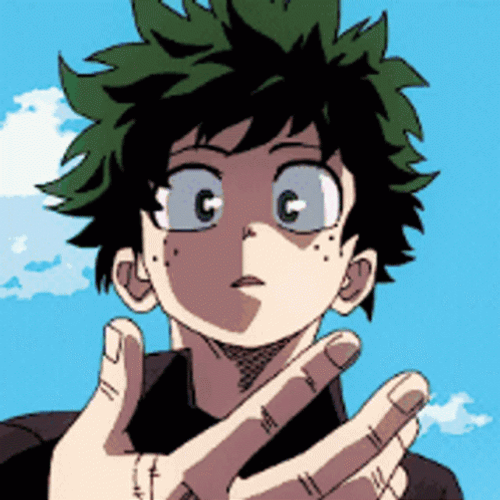 Izuku Midoriya Look At His Hands GIF