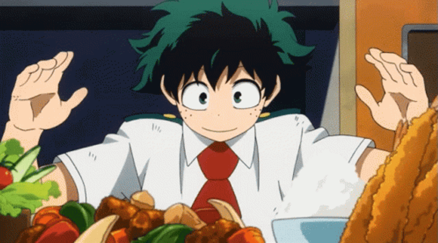 Izuku Midoriya Pray Before Meal GIF