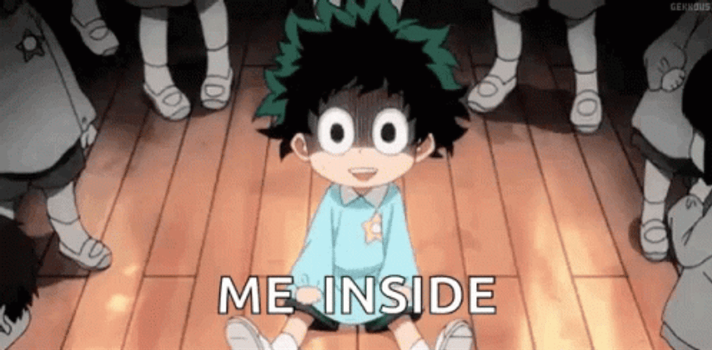 Izuku Midoriya Surrounded By People GIF