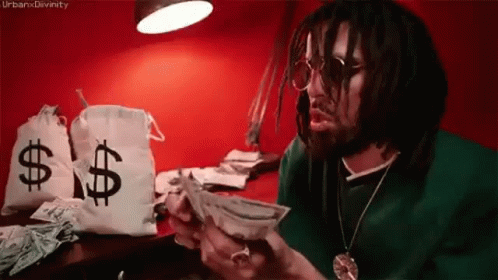 J Cole Counting His Money GIF