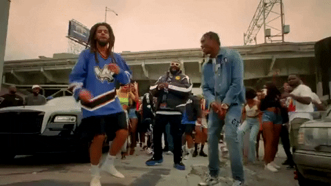 J Cole Doing Money Sign GIF