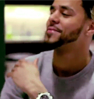 J Cole Hand On Chin GIF