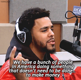 J Cole Radio Interview GIF