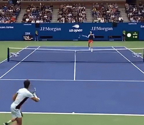 J.p. Morgan Is One Of The Sponsors Of The Tennis Tournament GIF