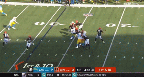 Ja'marr Chase Running Fall GIF