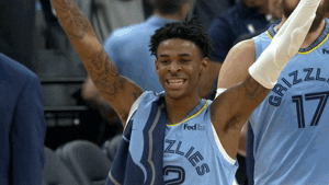 Ja Morant Hands Up Win Moment GIF