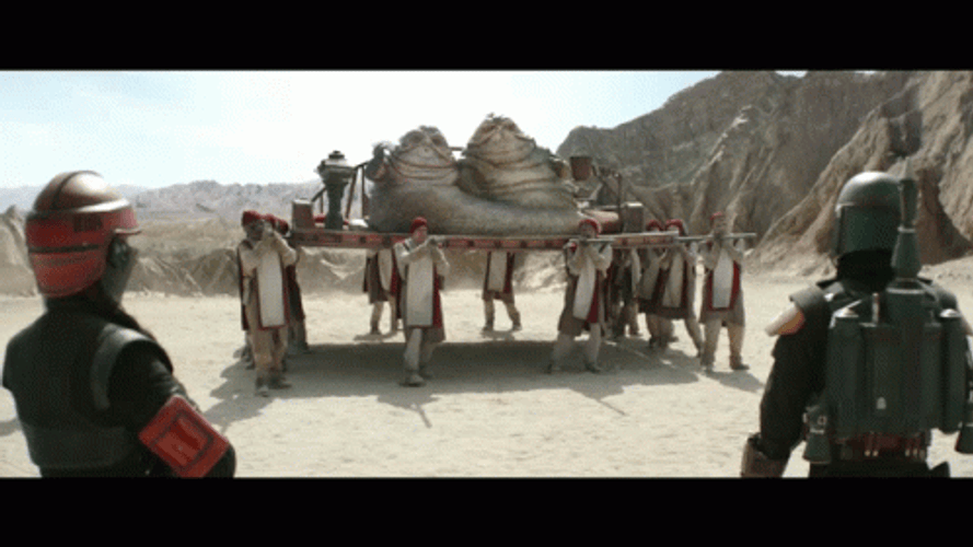 Jabba The Hut Being Lifted GIF