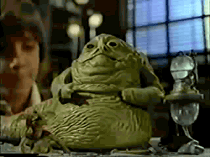 Jabba The Hutt Moving Statue Toy GIF