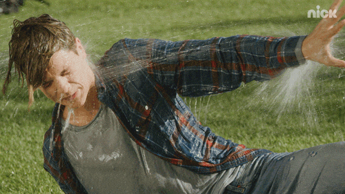 Jace Norman Drenched With Water Hose GIF