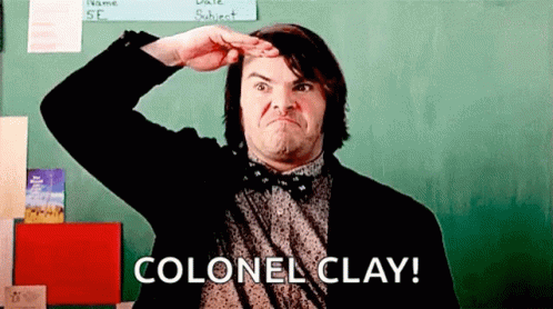 Jack Black Colonel Clay Salute Meme GIF