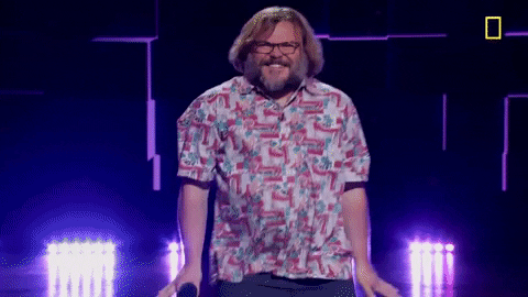 Jack Black Happy Jump Stage GIF
