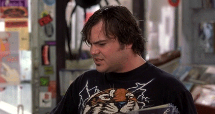 Jack Black High Fidelity Movie Going To Work GIF